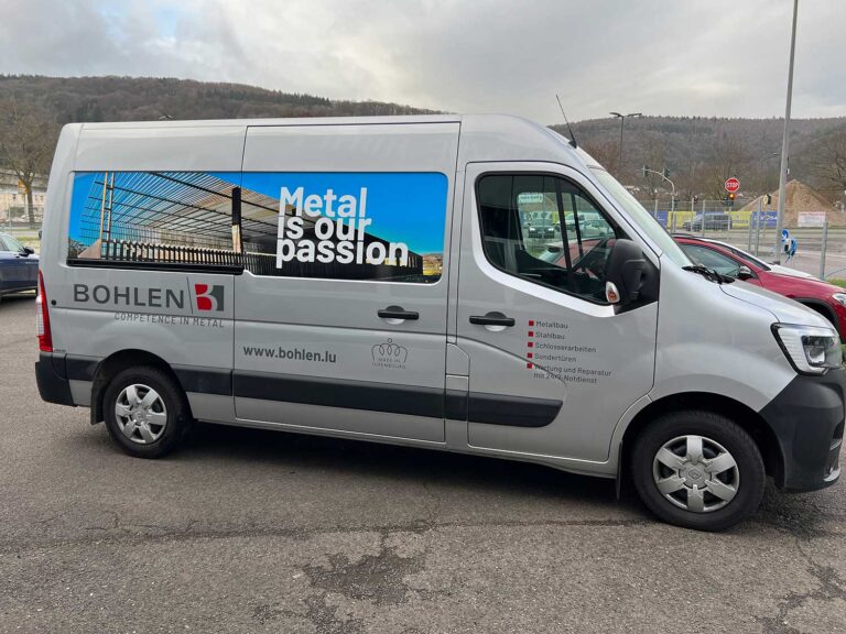 Fahrzeugbeschriftung Transporter Bohlen