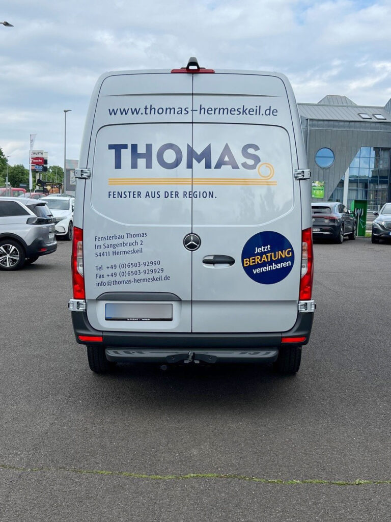 Fahrzeugbeschriftung Thomas fenster