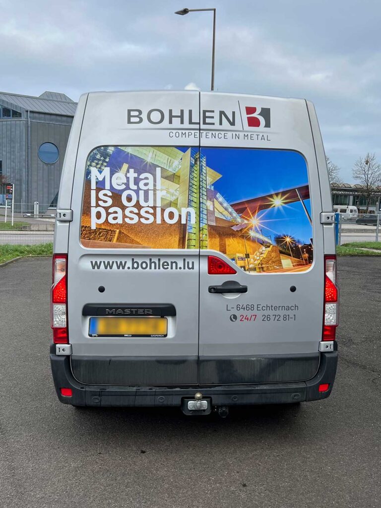 Fahrzeugbeschriftung Transporter Bohlen