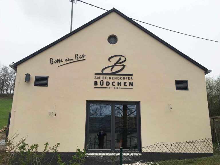 Fräsbuchstaben Bicckendorfer Büdchen