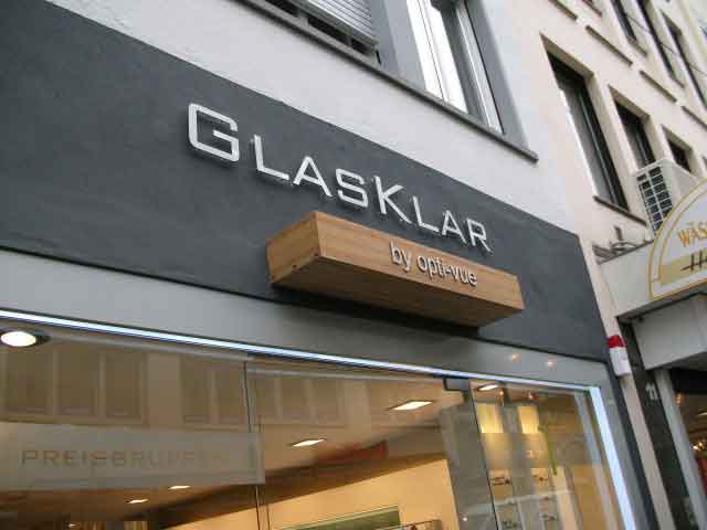 Fräsbuchstaben Glasklar