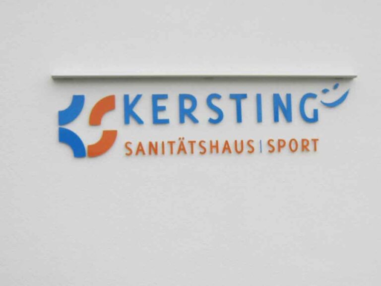 Fräsbuchstaben Kersting Sanitätshaus