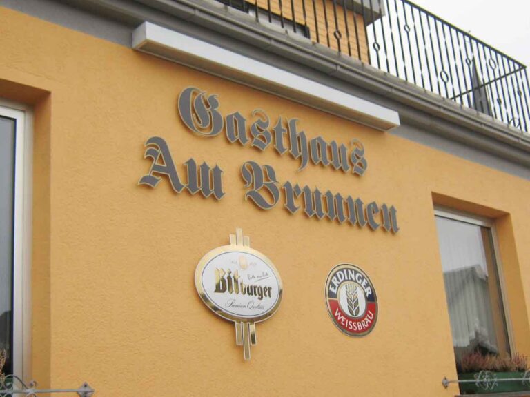 Fräsbuchstaben Gasthaus am Brunnen